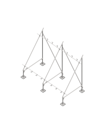 Опорная конструкция для установки нескольких солнечных панелей/коллекторов TECHNORAPTOR STEELFOOT КМ-профиль (KM-TR-STF-SSfMMPI-C) в Сочи Системы видеонаблюдения Pintop.ru