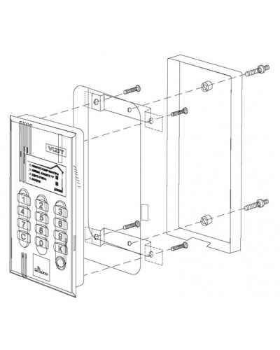Комплект монтажный для блока вызова БВД-M200 Vizit МК-T40 в Сочи Аксессуары для многоабонентных систем Pintop.ru