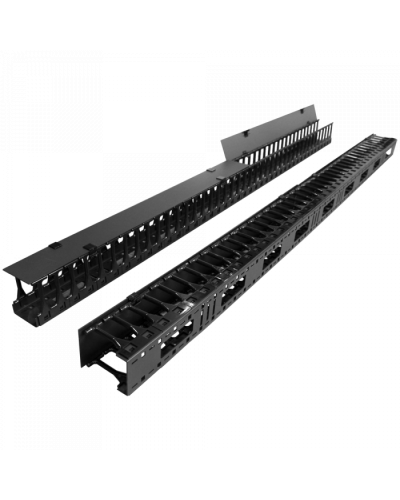 Вертикальные органайзеры с пласт пальцами 149 мм, 42U, черные TWT (TWT-CBB-DVO-42U/M) в Сочи Кабельные органайзеры Pintop.ru