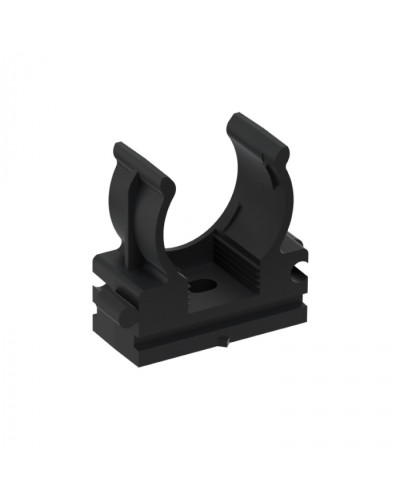 CFQ20 Держатель (клипса) для труб, для монтажного пистолета D20мм, цвет чёрный (10шт) Экопласт (41520-10BL) в Сочи Держатели, клипсы, скобы Pintop.ru