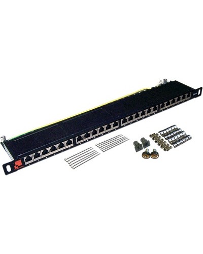 Патч-панель 19, 24 порта RJ-45, категория 6, STP, 0.5U, компактная LANMASTER LAN-PPC24S6 в Сочи Патч панель Pintop.ru