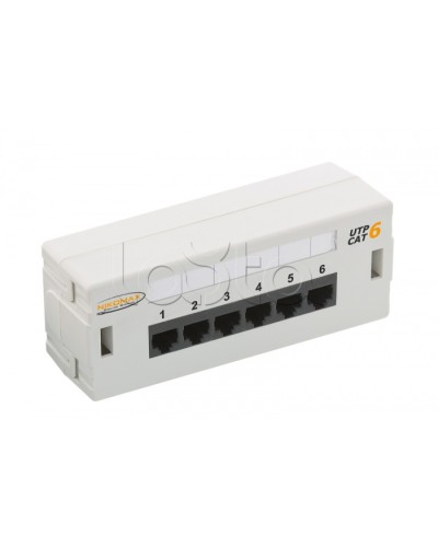 Патч-панель 19, 6xRJ45 NIKOMAX (NMC-WP06UE2-GY) в Сочи Патч панель Pintop.ru