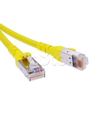 Патч-корд экранированный CAT6A SF/UTP 4х2, LSZH, желтый, 0.5м DKC RN6ASF4505YL в Сочи Патчкорды (медные) Pintop.ru