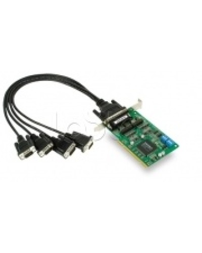 Плата 4-х портовая промышленная RS-232/422/485 для шины Universal PCI + кабель Moxa CP-134U-DB9M в Сочи Сетевые карты Pintop.ru