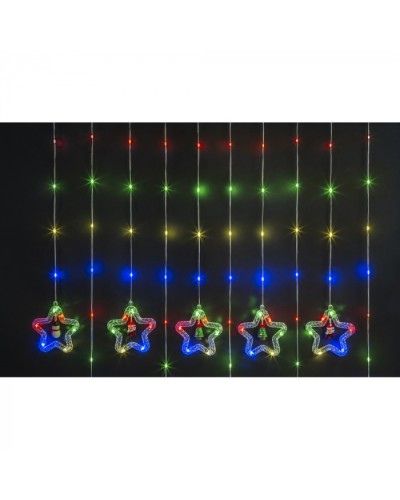 Гирлянда Navigator 95 014 NGF-D035-03 (бахрома звезды и фигурки RGBY 3*0.6м IP20 в Сочи Источники света(Лампы) Pintop.ru