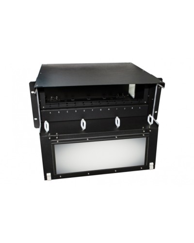 Патч-панель 19” универсальная Hyperline FO-19BX-4U-F2-12xSLT-W120H32-EMP в Сочи Кросс оптический Pintop.ru