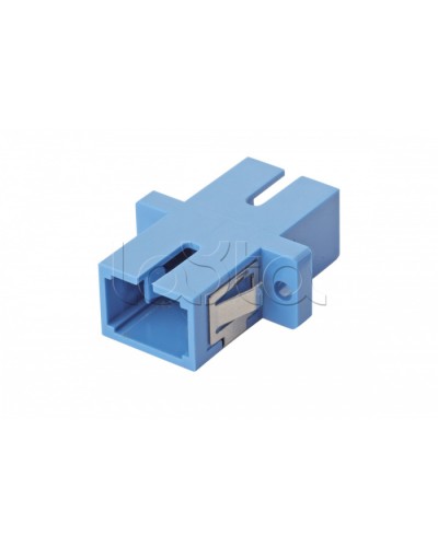 Оптический адаптер OS2, симплекс SC, с фланцами, синий Eurolan (36A-S2-SC-02BU) в Сочи Проходные адаптеры и розетки оптические Pintop.ru