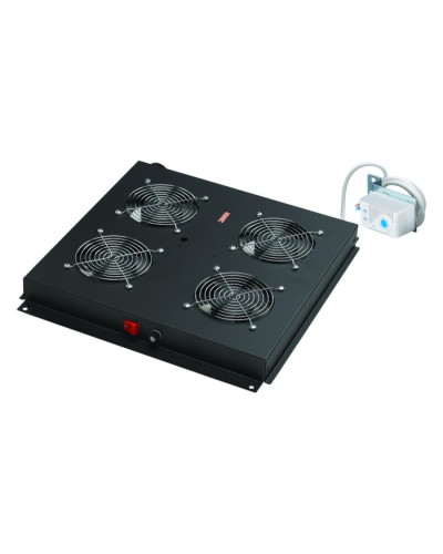 Вентилятор 4-х мод. с мех. терм., со шнуром пит. 1,8м, вилка Shuko, чер. Datarex DR-452411 в Сочи Вентиляторные модули Pintop.ru