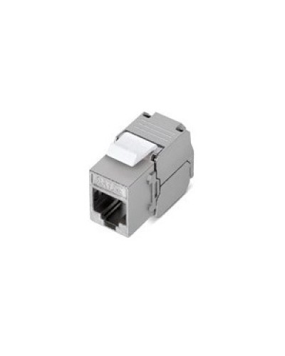 Вставка Keystone Jack RJ-45(8P8C), категория 5e, 110 IDC, угол заделки 180 градусов, без инструмента (Toolless), экранированная, белая в Сочи Модули Keystone Pintop.ru