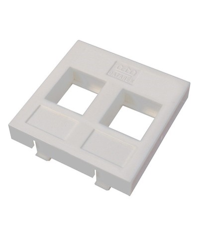 Адаптер Mosaic 45 х 45 мм для модуля Keystone, 2 порта, белый Datarex DR-5303 в Сочи Коммутационные изделия Pintop.ru
