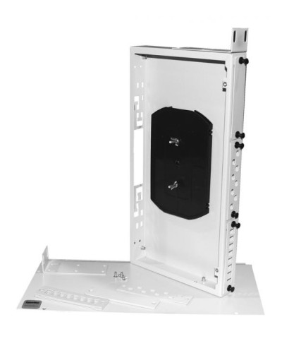 Бокс оптический универсальный 19, от 8 до 24 портов (SC, duplex LC, ST, FC), со сплайс пластиной, без пигтейлов и проходных адаптеров Hyperline FO-19R-1U-3xSLT-W140H42-24UN-GY в Сочи Кросс оптический Pintop.ru