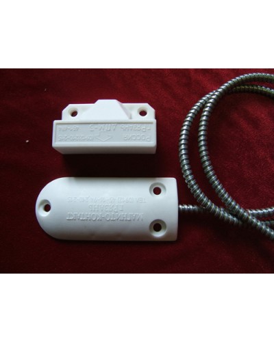 Датчик положения магнитогерконовый Магнито-Контакт ДПМ-3 исп. 06 (металлорукав из нержавеющей стали) в Сочи Извещатели охранные Pintop.ru