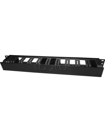 Кабельный организатор пластиковый с крышкой Hyperline (CM-1U-D66-PL-COV) в Сочи Кабельные органайзеры Pintop.ru