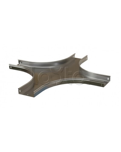 Ответвитель X-образный горизонтальный плавный Hyperline RST-CXS-300-80-0,8-R100-SZ в Сочи Аксессуары для лотков Pintop.ru