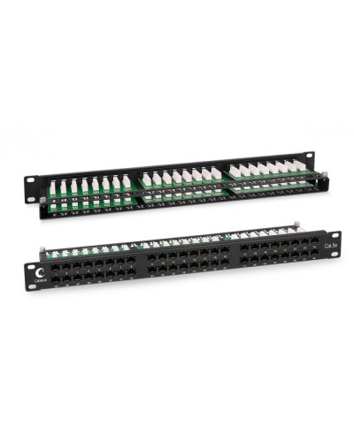 Патч-панель 19, 1U, 48 портов RJ-45 Cabeus PLHD-48-CAT.5E-DUAL IDC-1U в Сочи Патч панель Pintop.ru