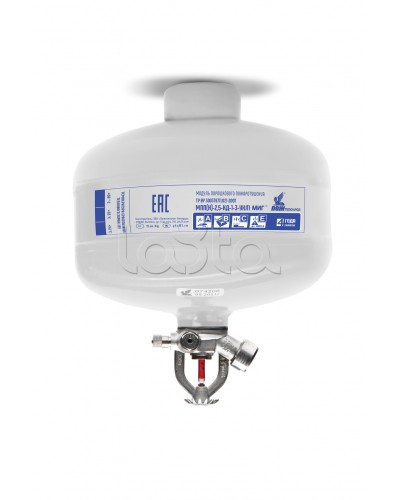 Модуль порошкового пажаротушения ПОЖТЕХНИКА МПП-2,5/68 МИГ (температура срабатывания +68°С) (белый) в Сочи Огнетушители Pintop.ru