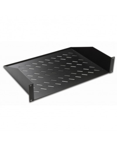 Полка консольная 19, 2U глубина 350мм, нагрузка до 25 кг, чер. Datarex DR-412211 в Сочи Полки для шкафов и стоек Pintop.ru