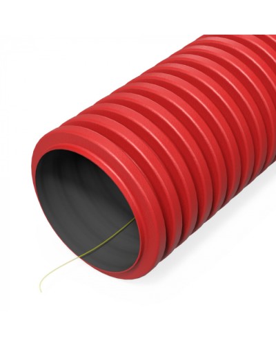 Труба гофр. двуст. ПНД гибкая тип 1250 (SN49) с/з красная d63 мм (100м/200м уп/пал) Промрукав (PR15.00978) в Сочи Труба гофрированная Pintop.ru