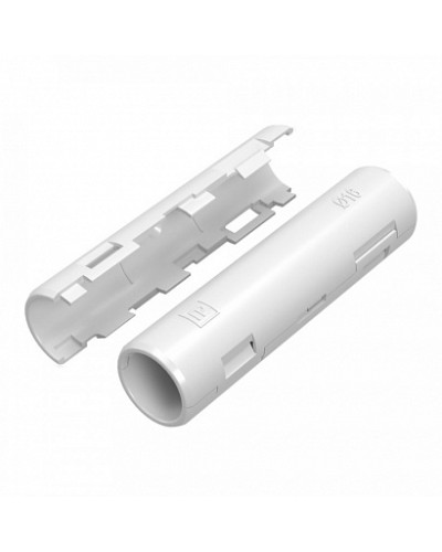 Муфта разборная d16 мм белая (100шт/1200шт уп/кор) Промрукав (PR13.0417) в Сочи Повороты, муфты, тройники Pintop.ru