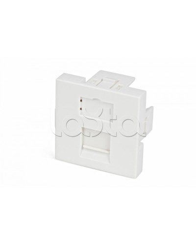 Вставка 45x45 (аналог Mosaic) для 1 модуля формата Keystone Jack, со шторкой Hyperline SIP2-1K-M45-45 в Сочи Модули Keystone Pintop.ru