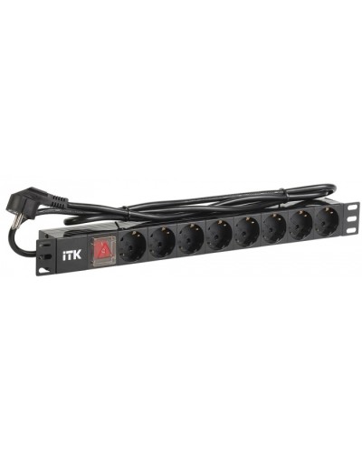Блок розеток 8 розеток ITK PDU PH12-8D1-P в Сочи Блоки розеток Pintop.ru
