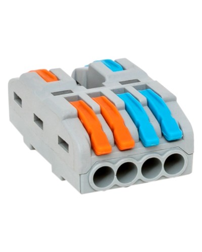 Строительно-монтажная клемма СМК 222-424 разветвительная 4 выхода 0,08-4 мм2 EKF (plc-smk-422-4) - Строительно-монтажная клемма СМК 222-424 разветвительная 4 выхода 0,08-4 мм2 EKF в Сочи Клеммные колодки Pintop.ru