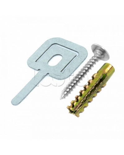 Комплекты для крепления ОКЛ с использованием самореза, дюбеля и хомута FR ПР-25 (100 шт) Промрукав (PR08.5200) в Сочи Огнестойкие кабельные линии Pintop.ru