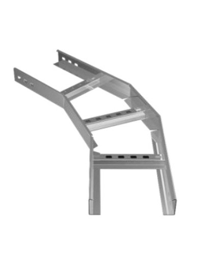 Угол горизонтальный 45° 100х80 (1,2) для лестничного лотка ПожТехКабель (650-312) в Сочи Кабельные лотки Pintop.ru