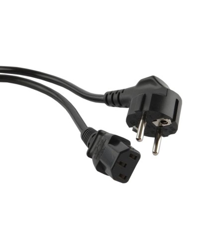 Кабель питания с заземлением Hyperline PWC-IEC13-IEC14-1,0-BK в Сочи Патч-корды и пигтейлы Pintop.ru