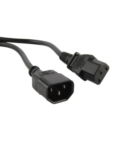 Кабель питания с заземлением Hyperline PWC-IEC13-IEC14-1.8-BK в Сочи Патч-корды и пигтейлы Pintop.ru