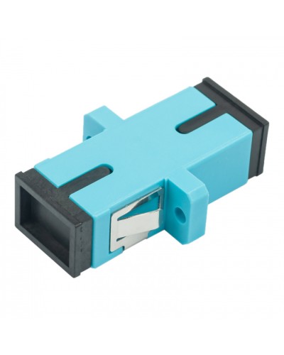 Адаптер оптический проходной SC-SC, OM3, симплекс (simplex), бирюзовый Datarex DR-540023 в Сочи Коммутационные изделия Pintop.ru