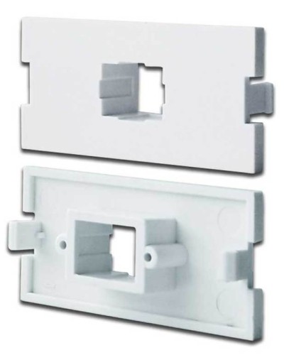Вставка модульная под SC симплексный адаптер в розетку LAN-MB, белая LANMASTER LAN-MBP-1SC-WH в Сочи Коннекторы Pintop.ru