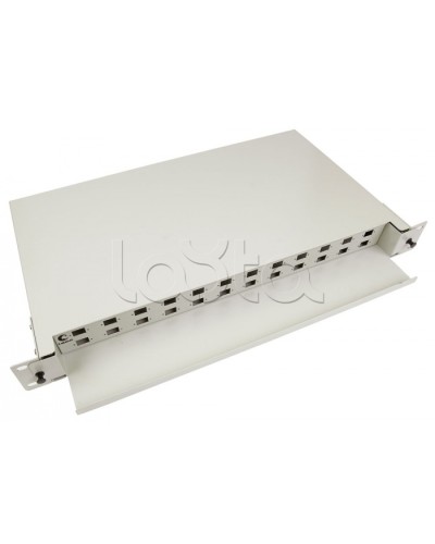 Бокс оптический 19, 1U на 24 SC/2xLC порта Cabeus ODF-19-24-SC в Сочи Кросс оптический Pintop.ru