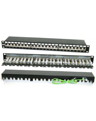 Патч-панель Hyperline PP2-19-24-8P8C-C6A-SH-110D в Сочи Патч панель Pintop.ru