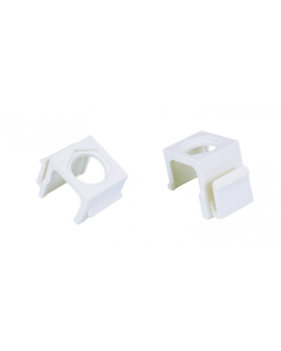 Вставка формата Keystone Jack для коаксиальных разъемов, ROHS, белая Hyperline (KJ1-COAX-WH) в Сочи Кроссы оптические Pintop.ru