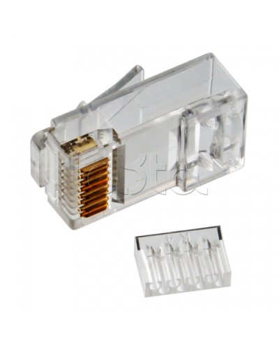 Коннектор RJ-45 кат.6, универсальный, со вставкой Cabeus 8P8C-C6-TWP в Сочи Коннекторы и разъемы Pintop.ru