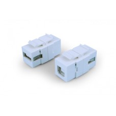 Вставка формата Keystone Jack Hyperline (KJ1-USB-A2-WH)