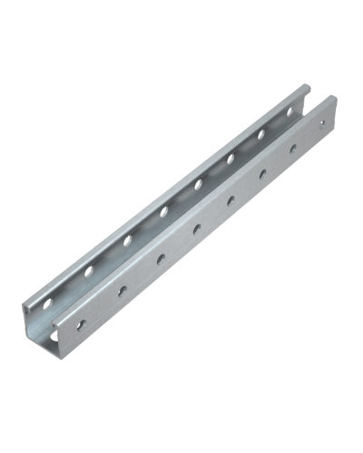 Страт-профиль 41х41 L5500 мм s:1,5 (тройная перфорация) КМ-профиль (STP41-41-5500 3P) в Сочи Аксессуары для лотков Pintop.ru