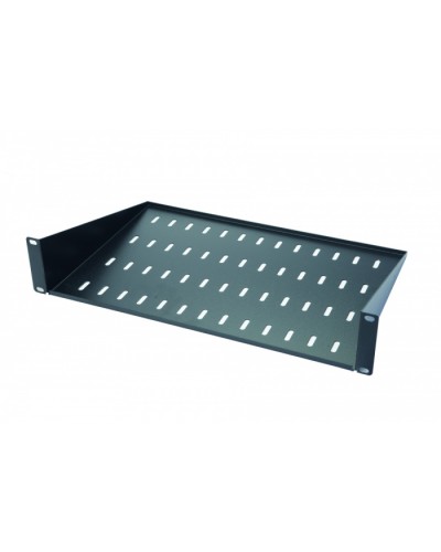 Полка консольная 2U, до 15 кг, глубина 400 мм Eurolan 60A-02-40-11BL в Сочи Полки для шкафов и стоек Pintop.ru