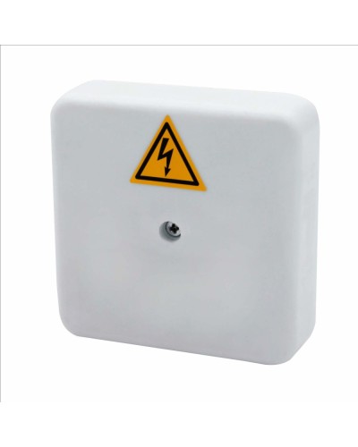 Коробка распределительная огнестойкая КРОПС-П0, IP41, габаритные размеры 75х75х20 мм, для кабелей сечением до 4 мм2, 2 клеммы КМ-Профиль (FRJB-KM-P0-4-02-КРОПС-IP41) в Сочи Распределительные коробки Pintop.ru