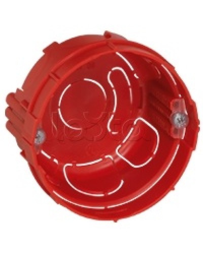 Коробка установочная D65x40мм со стык. ушками межцентр. 71мм, IP20, красный Экопласт 44660 в Сочи Распределительные коробки Pintop.ru