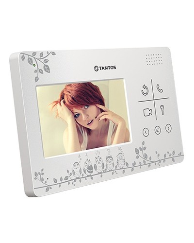 Монитор цветного видеодомофона с кнопочным управлением Tantos LILU LE Совы в Сочи Вызывные видеопанели малоабонентные Pintop.ru