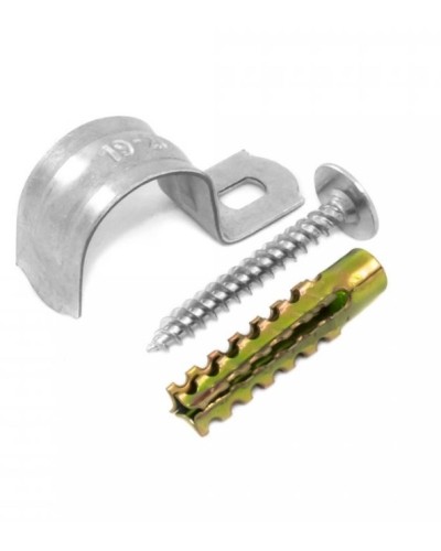 Комплекты для крепления ОКЛ с использованием самореза, дюбеля и скобы СМО 25-26 (100 шт) Промрукав (PR08.4998) в Сочи Держатели, клипсы, скобы Pintop.ru