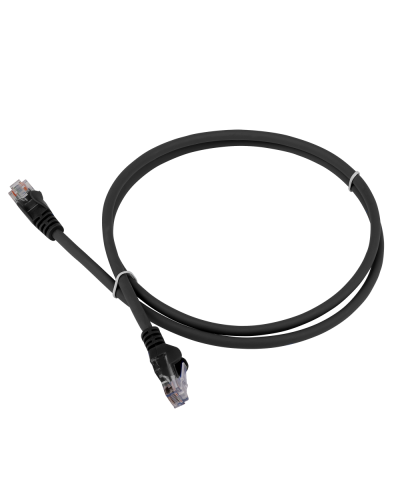 Патч-корд LANMASTER LSZH UTP кат.5e, 0.3 м, черный LANMASTER LAN-PC45/U5E-0.3-BK в Сочи Патчкорды (медные) Pintop.ru