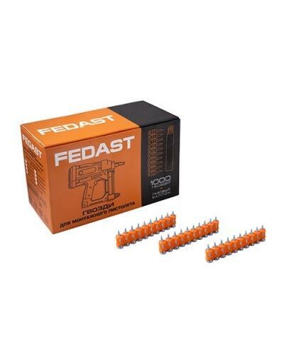 Гвозди 3,0*16 мм для монтажного пистолета с кованым наконечником (1000 шт/уп) FEDAST (fd3016mgbp) в Сочи Крепеж: Дюбели, шурупы, саморезы Pintop.ru