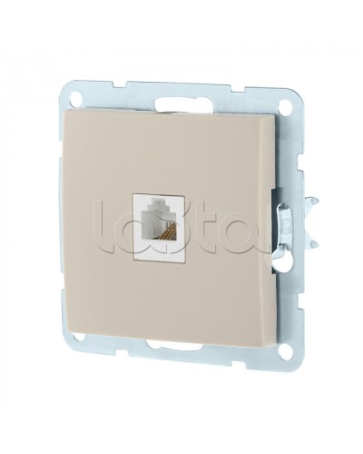 Розетка компьютерная RJ-45 кат. 5е с накладкой (бежевый) LK60 Экопласт (866101-1) в Сочи Розетки компьютерные и телефонные Pintop.ru