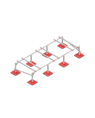 Опорная конструкция для установки оборудования TECHNORAPTOR FOOT 3000х1200 тип 1 КМ-профиль (KM-TR-F-SSEI-3000-1200-1) в Сочи Системы видеонаблюдения Pintop.ru