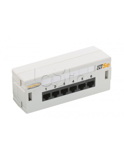Патч-панель 19, 6xRJ45NIKOMAX (NMC-WP06UD2-GY) в Сочи Патч панель Pintop.ru