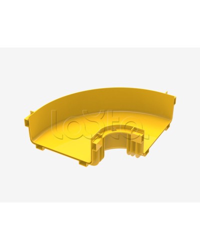 Горизонтальный изгиб на 90° для оптического лотка 240мм Hyperline (FBTR-240-ELB90) в Сочи Аксессуары для лотков Pintop.ru