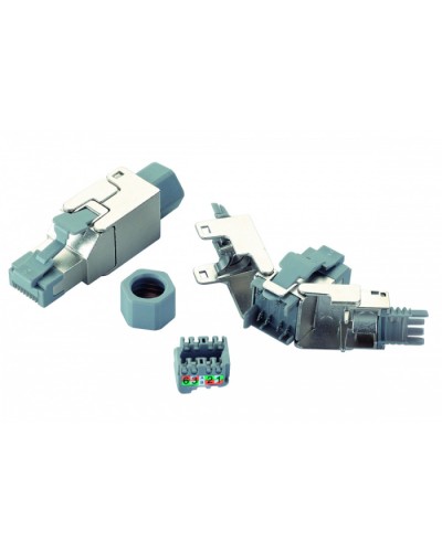 Вилка RJ45 категории 6 FTP для полевой установки Eurolan (13A-F6-03SL) в Сочи Коннекторы и разъемы Pintop.ru